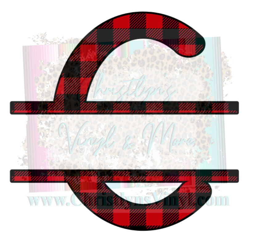 Buffalo Plaid Name Custom Valentines Sublimation Transfer