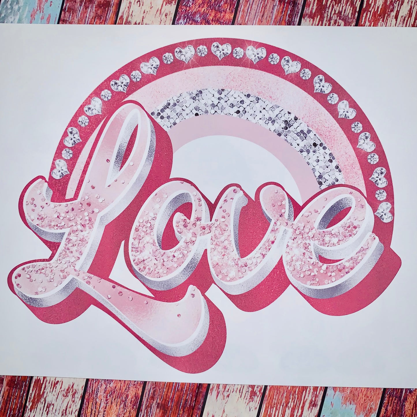 Love Hearts Valentines Day Sublimation Transfers