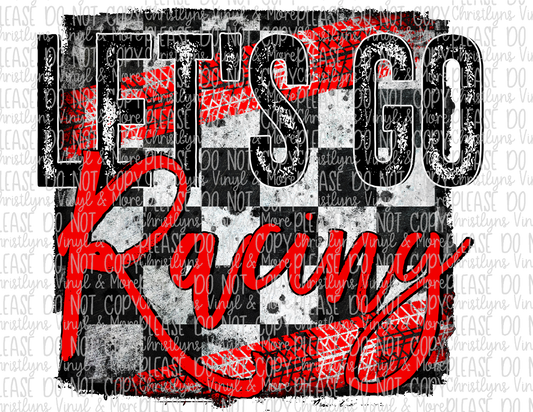 Lets Go Racing Sublimation Transfer