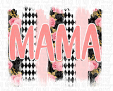 Mama Mini Floral Brushstroke Matching Sublimation Transfer