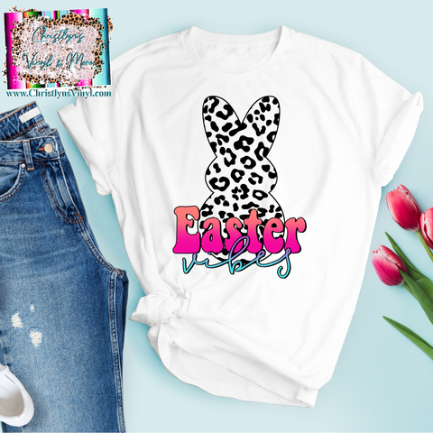Easter Bunny Cheetah Serape Cow Sublimation Transfer or Tee