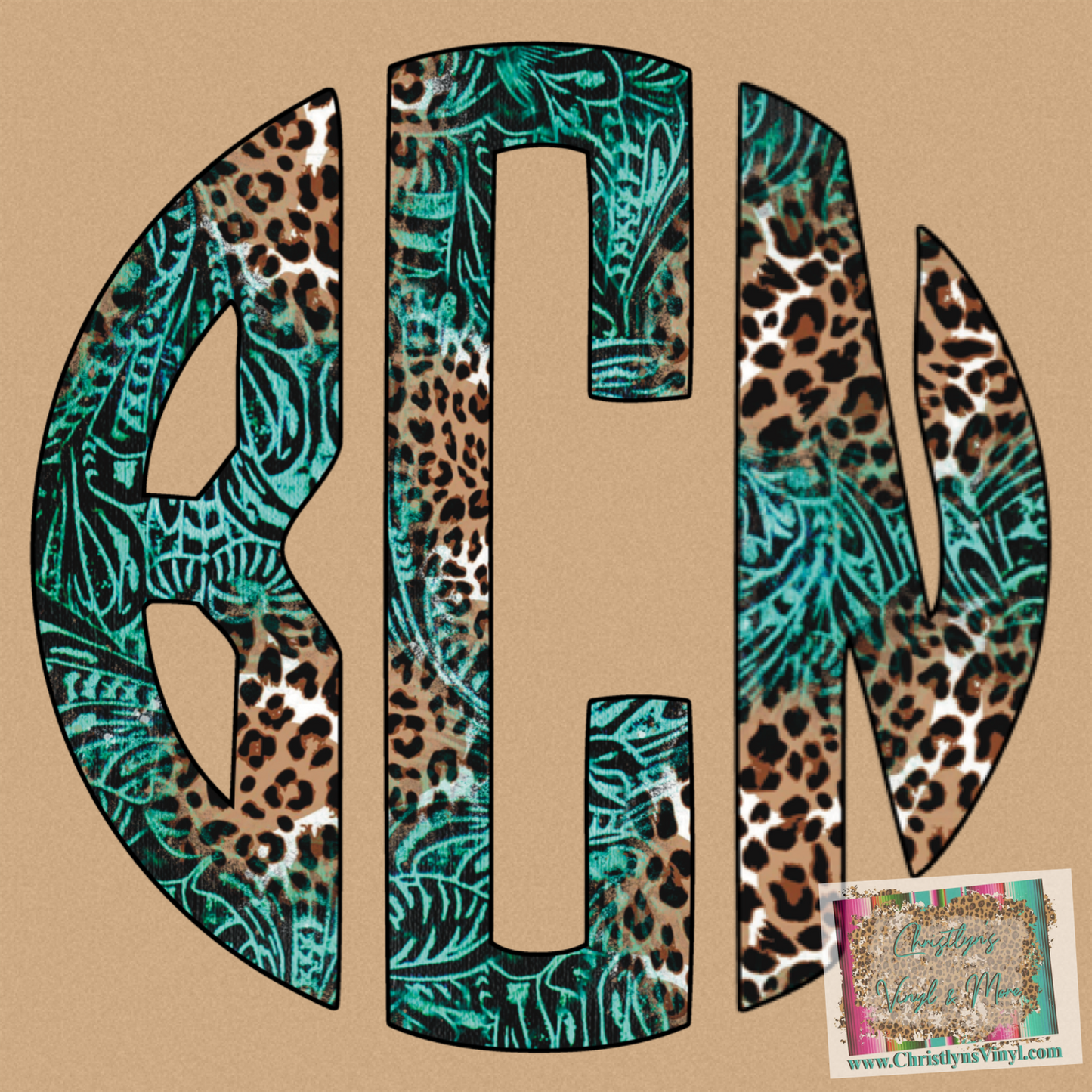 Monogram Custom Initials Sublimation Transfer