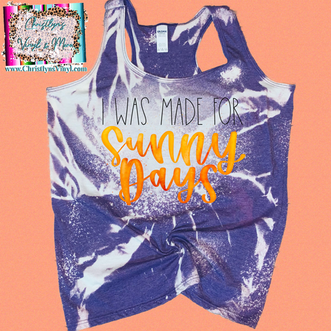 Made for Summer Days Sublimation Transfer or Bleached Tank
