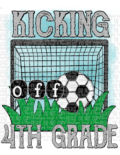 Kicking Into School Grades Soccer Sublimation Transfers