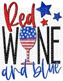 Red Wine Blue USA July 4th Sublimation Transfers