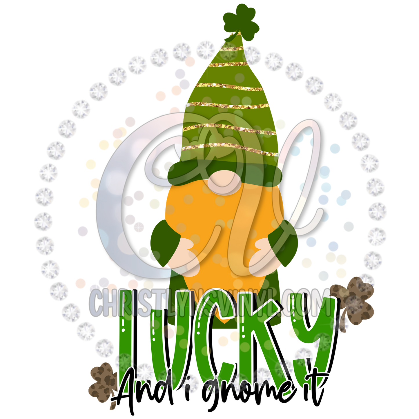 Lucky and I Gnome It St Patrick’s Day Sublimation Transfer