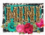 Mama Mini Floral Leopard Matching Tees or Sublimation Transfer