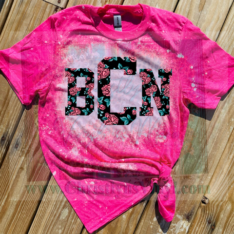 Monogram Floral Colorful Bleached or Solid Shirt
