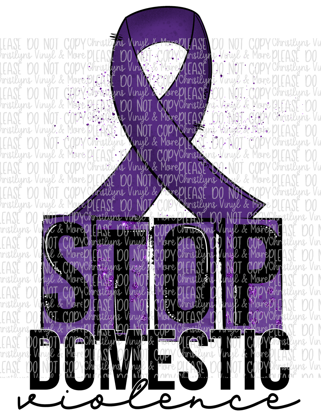 Domestic Violence Awareness Sublimation Transfer