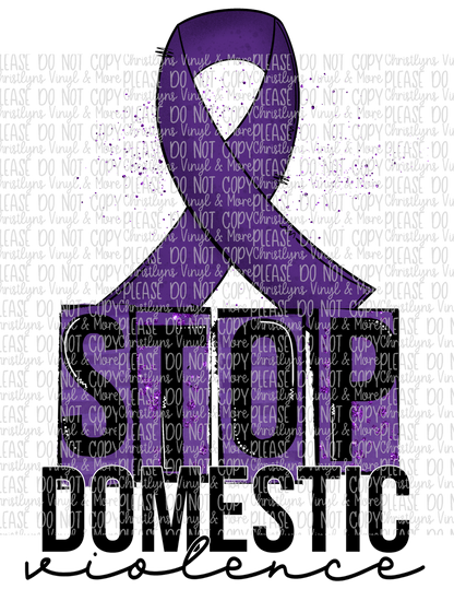 Domestic Violence Awareness Sublimation Transfer