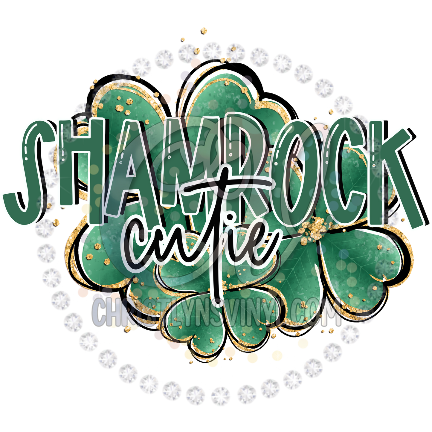 Shamrock Cutie St Patricks Day Sublimation Transfer