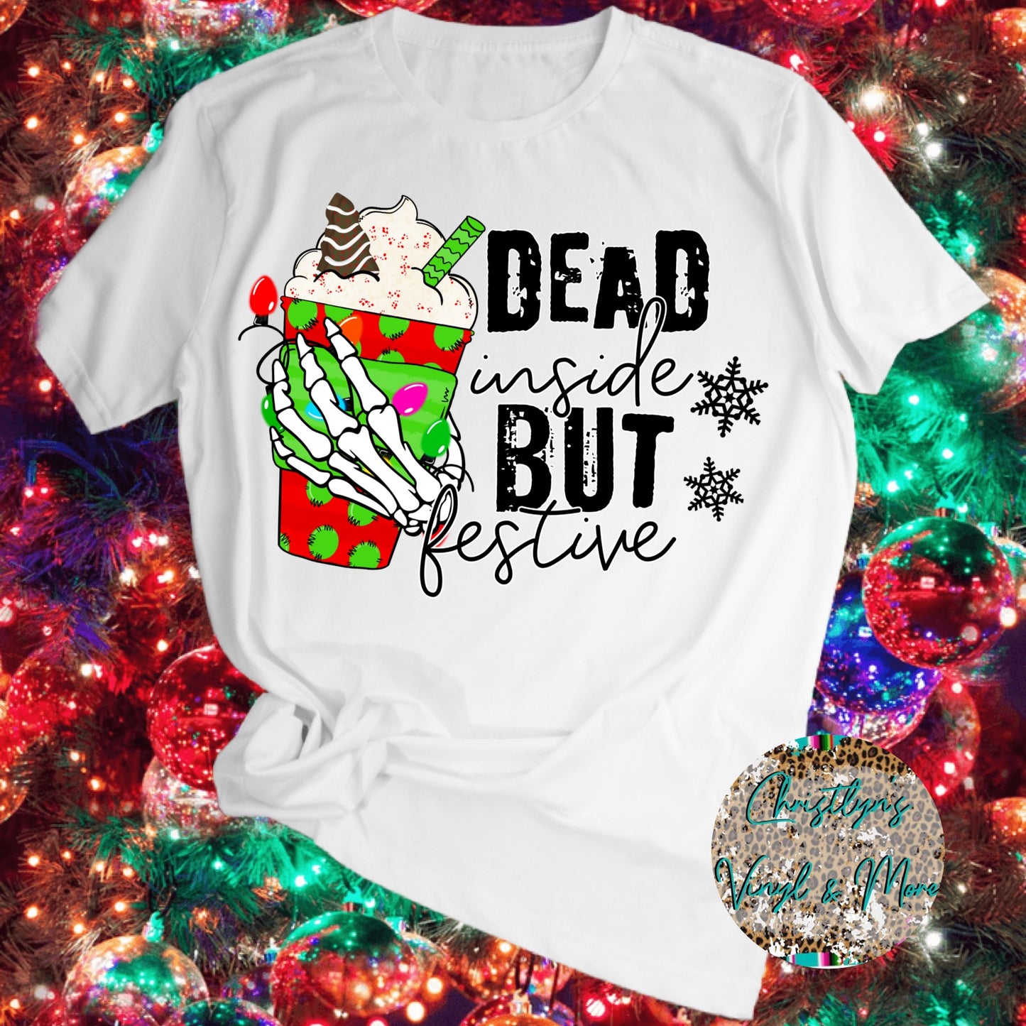 Dead Inside But Festive Christmas Sublimation Transfers