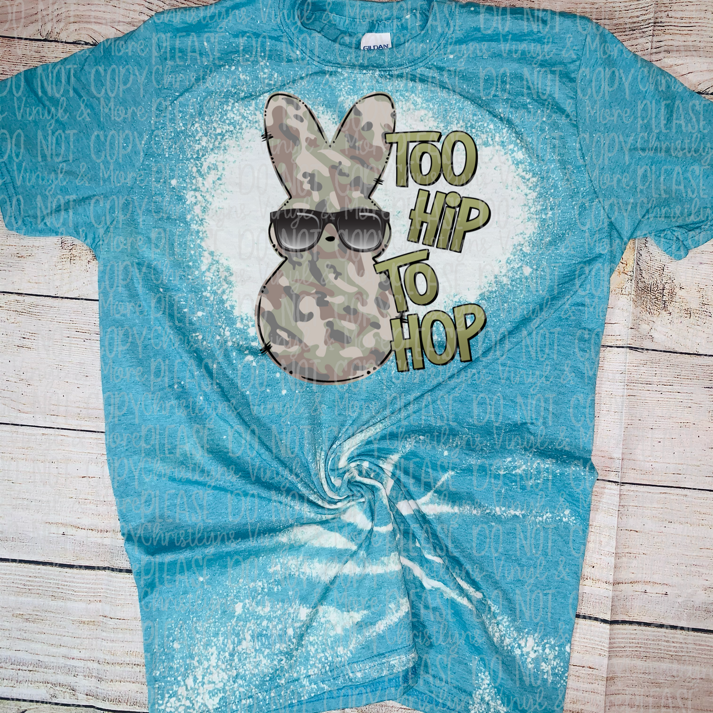 Hip To The Hop Camo Bunny Easter Sublimation Transfer