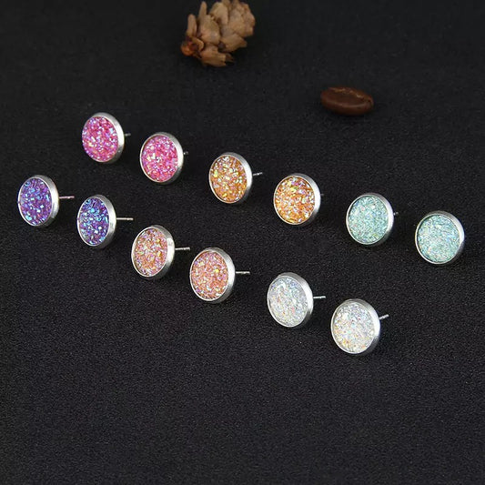 Druzy Earring Sets of 6