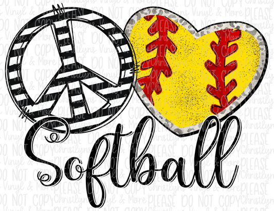 Peace Love Sports Cheetah Heart Sublimation Transfers