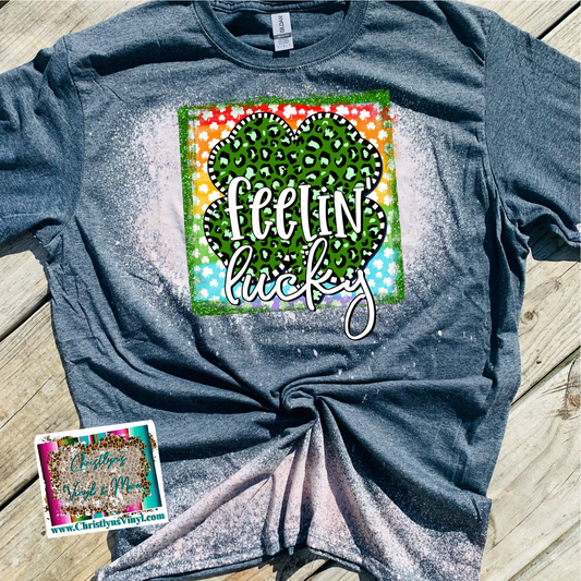 Feeling Lucky Rainbow Cheetah Irish St Patrick’s Day Sublimation Transfer