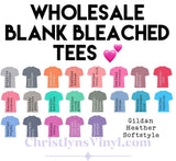 ready to ship wholesale blank bleached tees in stock fast shipping crafter bleached shirts fast small business bleached blanks blank your design mockup bleached shirt
