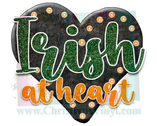 Irish At Heart St Patrick’s Day Sublimation Transfer