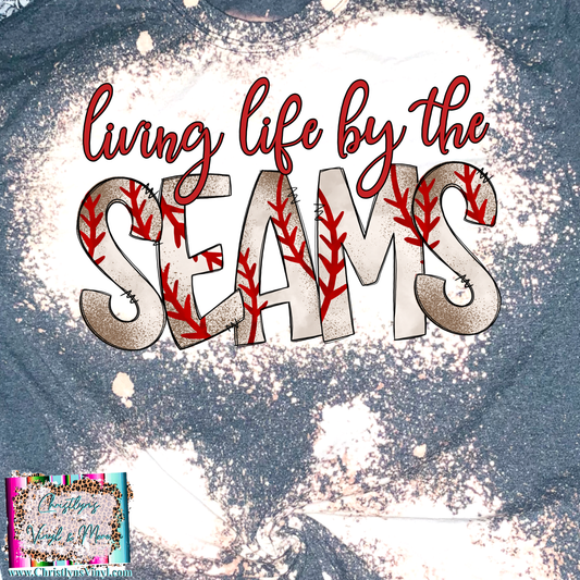 Living Life By The Seams Baseball Softball Mom Sublimation Transfer