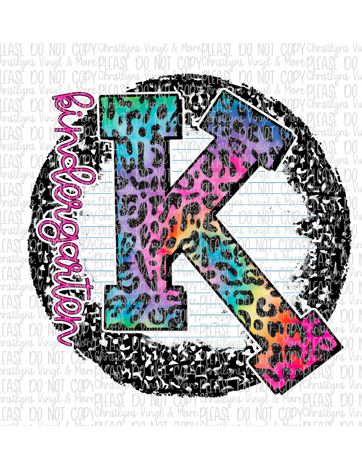 Rainbow Leopard School Paper Sublimation Transfers