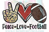 Peace Love Baseball Softball Football Sports Tee or Transfers