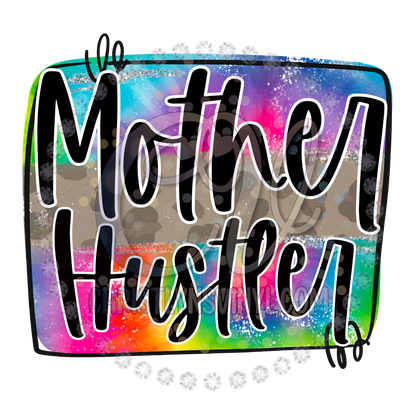 Mama Mini Hustler Tie Dye Neon Cute Sublimation Transfer