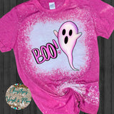 Boo Ghost Halloween Pink Purple Sublimation Transfer, Shirt, or Digital Download