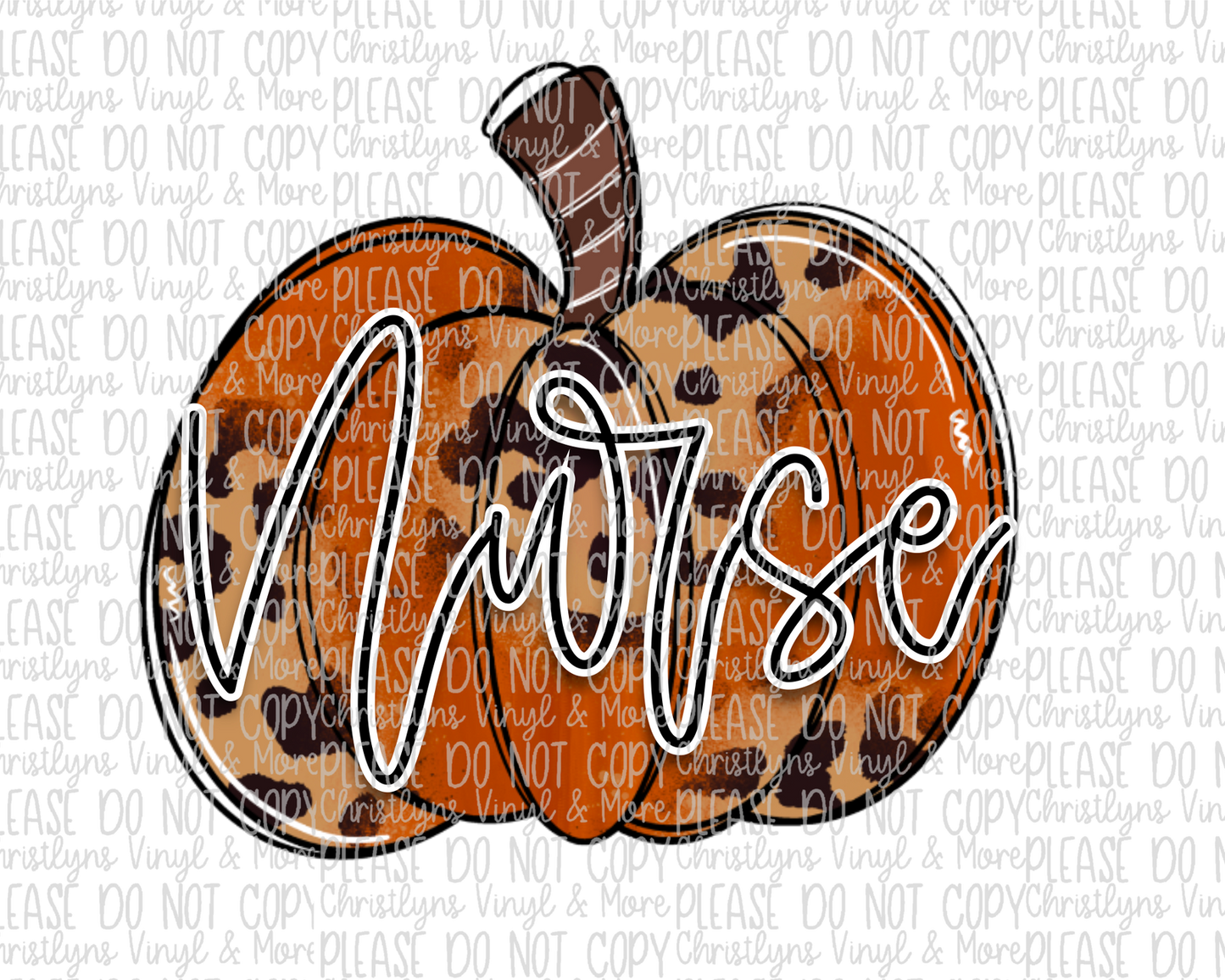 Mama Aunt Nana Grammy GiGi Leopard Pumpkin Fall Call Me Sublimation Transfer