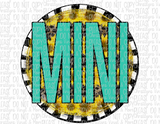 Mama Mini Sunflower Leopard Circle Matching Sublimation Transfer