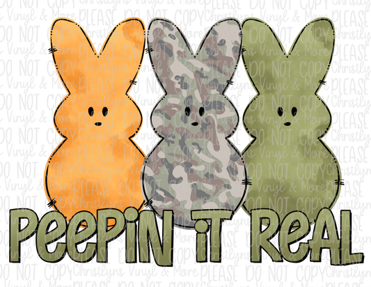 Peepin it Real Bunny Peeps Easter Sublimation Transfer