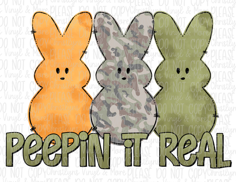 Peepin it Real Bunny Peeps Easter Sublimation Transfer