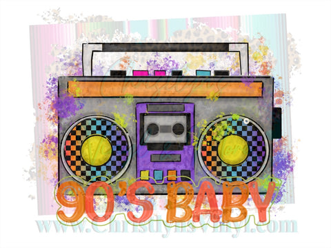 90s Baby Boombox Sublimation Transfer