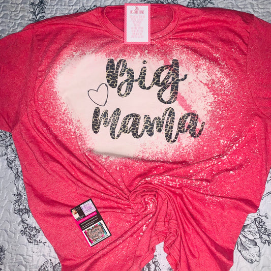 Big Mama Cheetah Bleached Tee or Sublimation Transfer