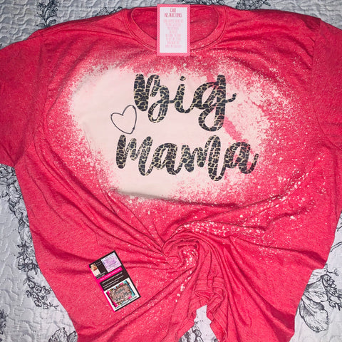 Big Mama Cheetah Bleached Tee or Sublimation Transfer