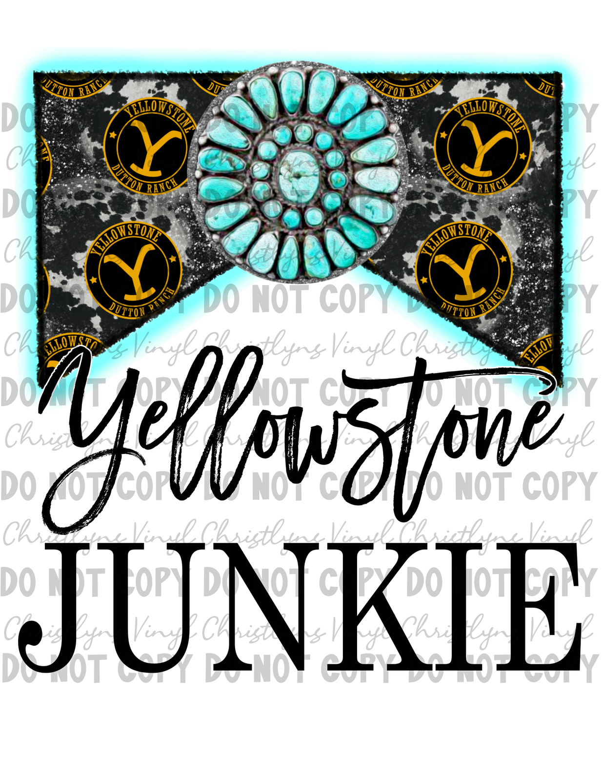 Country Cowboy Yellow Stone Junkie Sublimation Transfers