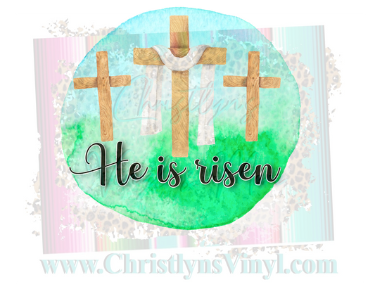 He is Risen Easter Sublimation Transfer