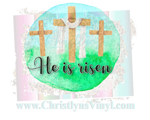 He is Risen Easter Sublimation Transfer