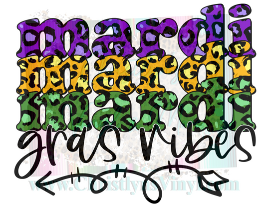 Mardi Gras Vibes Sublimation Transfer