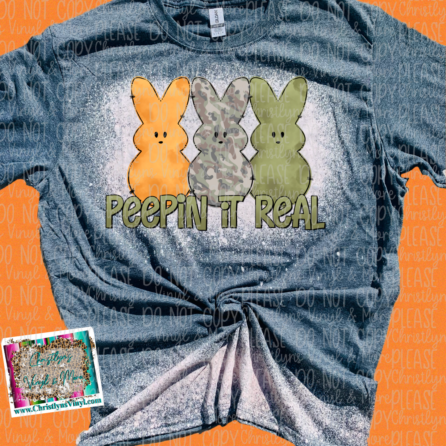 Peepin it Real Bunny Peeps Easter Sublimation Transfer