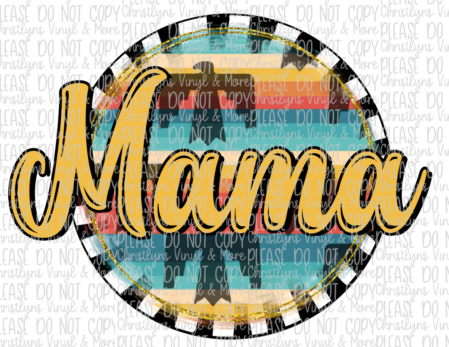 Mama Mini Aztec Circle Matching Sublimation Transfer