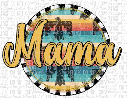 Mama Mini Aztec Circle Matching Sublimation Transfer