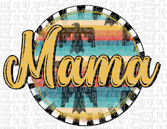 Mama Mini Aztec Circle Matching Sublimation Transfer