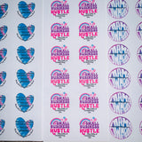 small business hustle packaging stickers cheap wholesale customized personalize small business shop small cute tie dye heart website support cheap packages sticker sheet 24