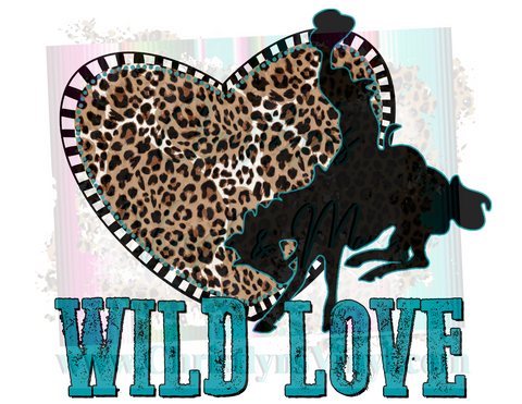 Wild Love Cheetah Valentine Sublimation Transfer