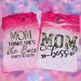 Mom Boss Mom Thinks She’s The Boss Camo Matching Mommy and Me Sublimation Transfer