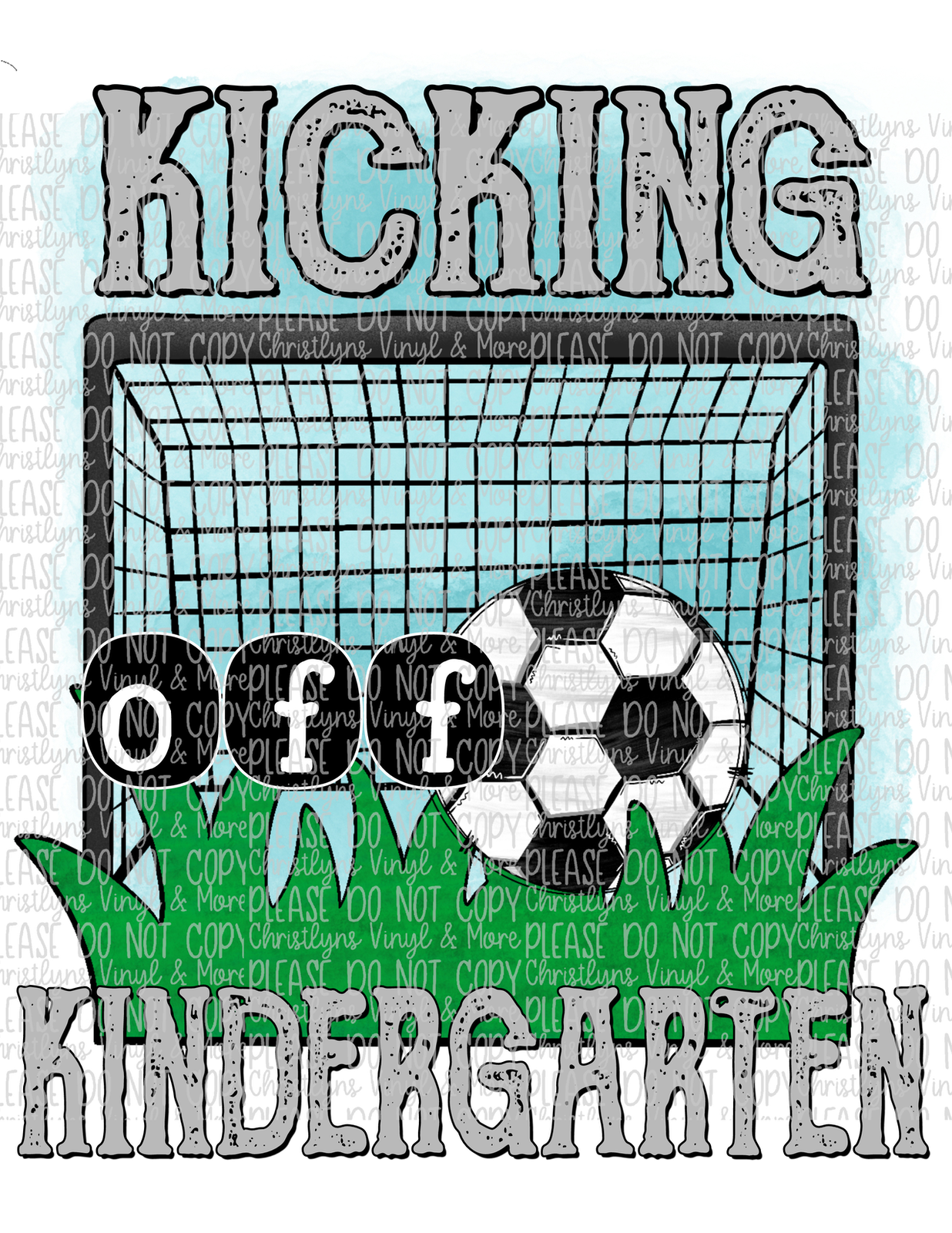 Kicking Into School Grades Soccer Sublimation Transfers