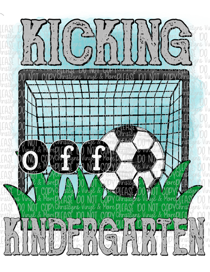 Kicking Into School Grades Soccer Sublimation Transfers