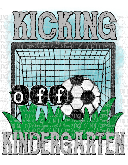 Kicking Into School Grades Soccer Sublimation Transfers