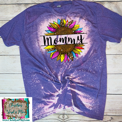 Glitter Colors Sunflower Split Custom Sublimation Transfer