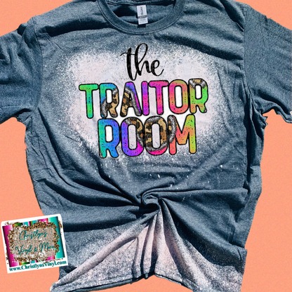 The Traitor Room Cheetah Rainbow Print Sublimation Transfer or Bleached Tee